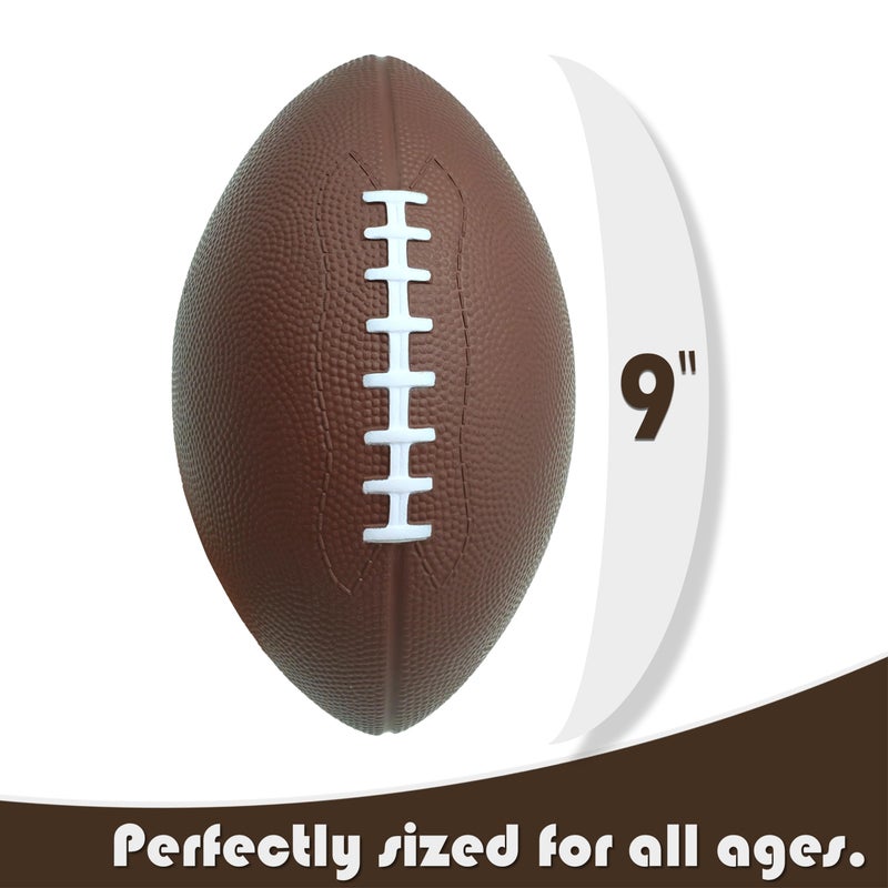 LMC Products Brown Foam Football for Kids - 9  inch Foam Football  Soft Kids Football - Image 3